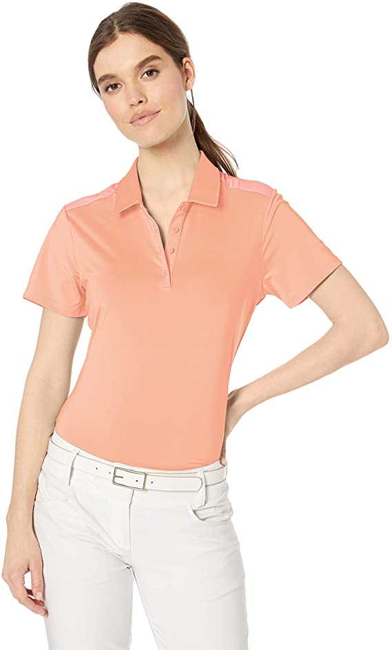 Adidas Womens Ultimate Heathered Golf Polo Shirts