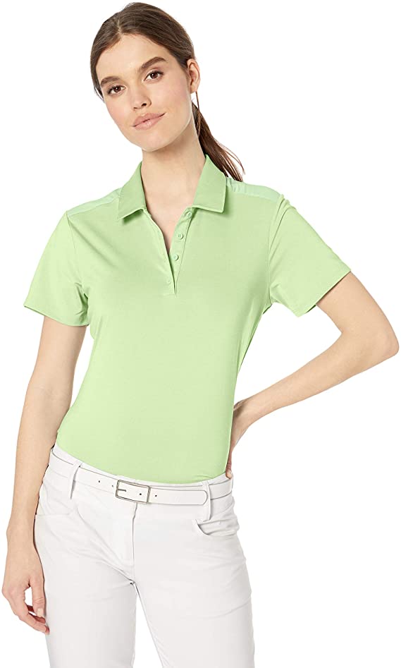 Adidas Womens Ultimate Heathered Golf Polo Shirts