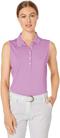 Callaway Womens Core Solid Micro Hex Golf Polo Shirts
