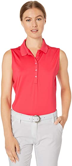 Callaway Womens Core Solid Micro Hex Golf Polo Shirts