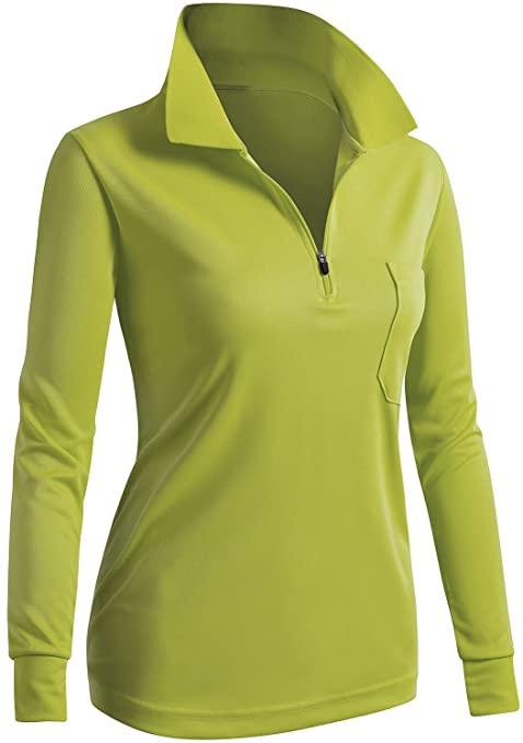 Clovery Womens Active Wear Pocket Golf Polo Shirts