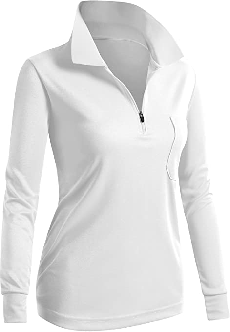 Clovery Womens Active Wear Pocket Golf Polo Shirts