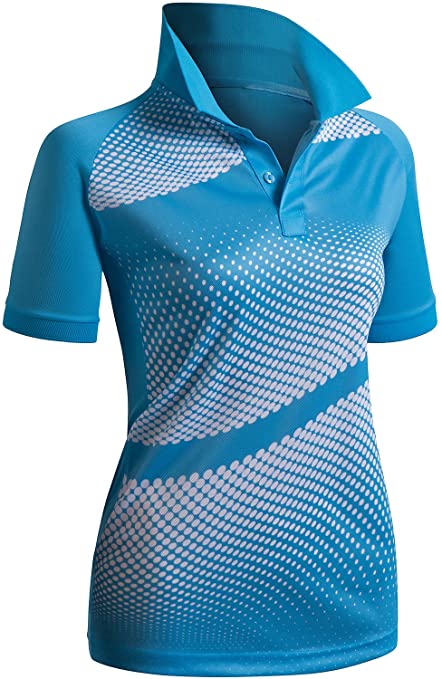 Clovery Womens Active Wear Short Sleeve Golf Polo Shirts
