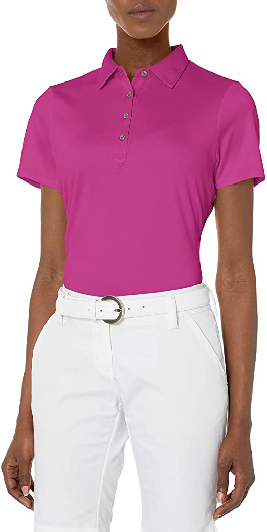 Womens Cutter & Buck Fiona Golf Polo Shirts with Ribbed Collar