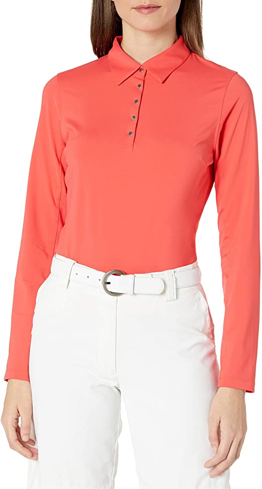Cutter & Buck Womens Long Sleeve Luca Golf Polo Shirts
