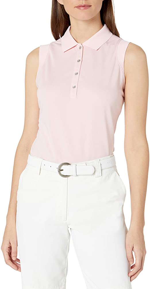 Womens Cutter & Buck Sleeveless Charlie Oxford Golf Polo Shirts