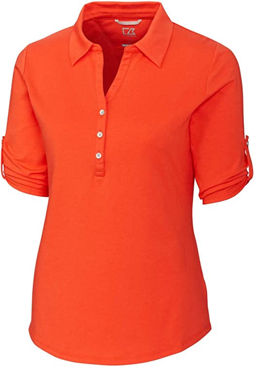 Womens Cutter & Buck Tri-Blend Stretch Jersey Golf Polo Shirts