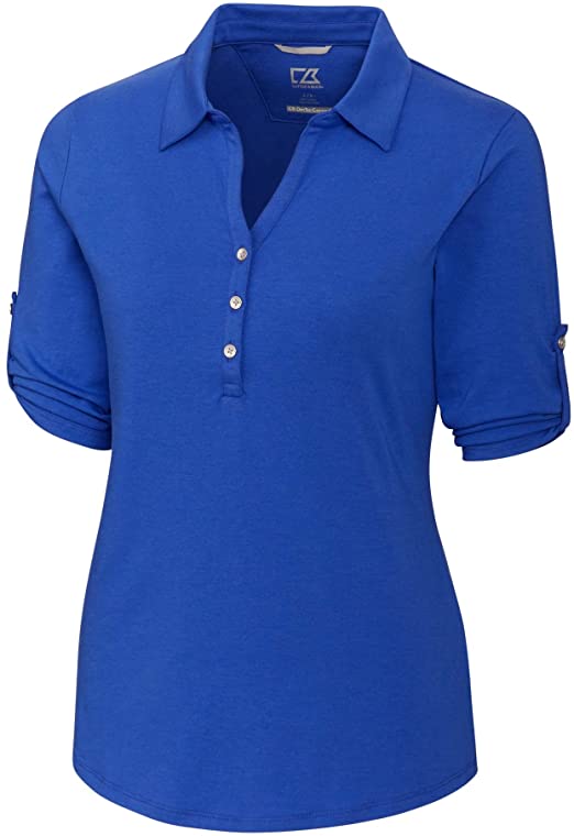 Cutter & Buck Womens Tri-Blend Stretch Jersey Golf Polo Shirts