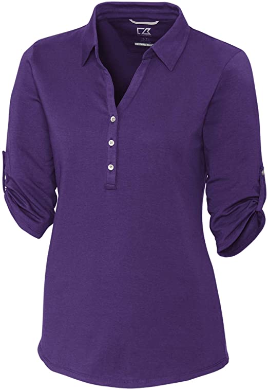 Cutter & Buck Womens Tri-Blend Stretch Jersey Golf Polo Shirts