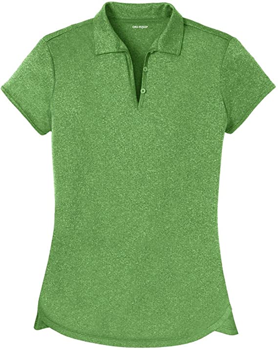 Dri-Equip Ladies Moisture Wicking Heather Golf Polo Shirts