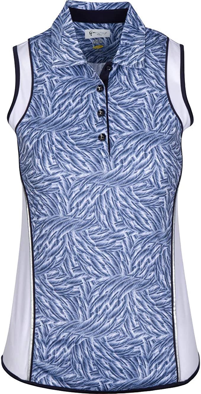 Womens Greg Norman Ariel Sleeveless Golf Polo Shirts