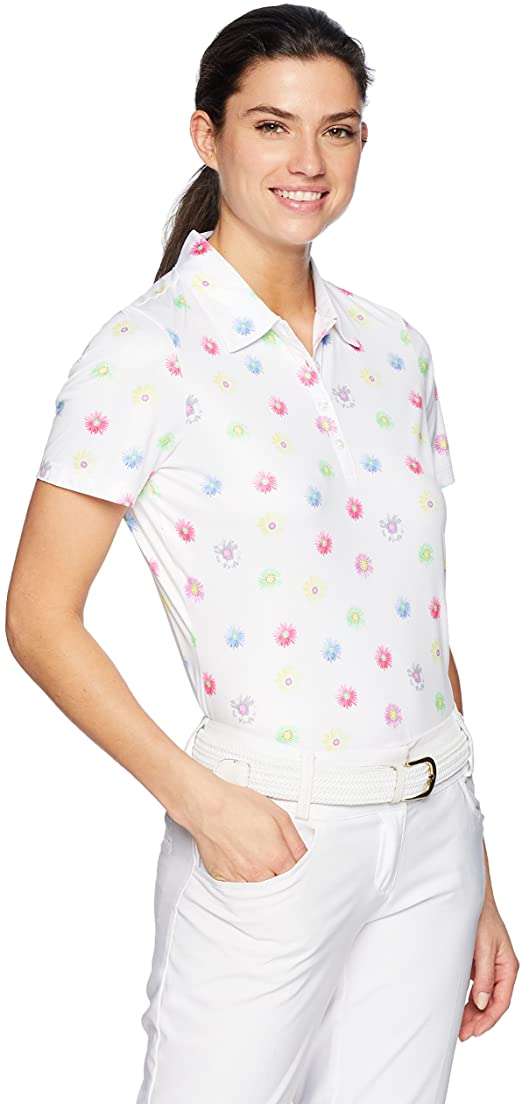 Womens Greg Norman Daisy Field Golf Polo Shirts