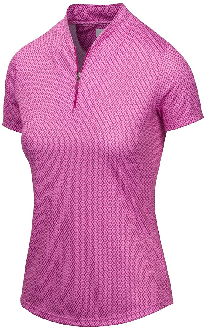 Womens Greg Norman Micro Paisley Golf Polo Shirts