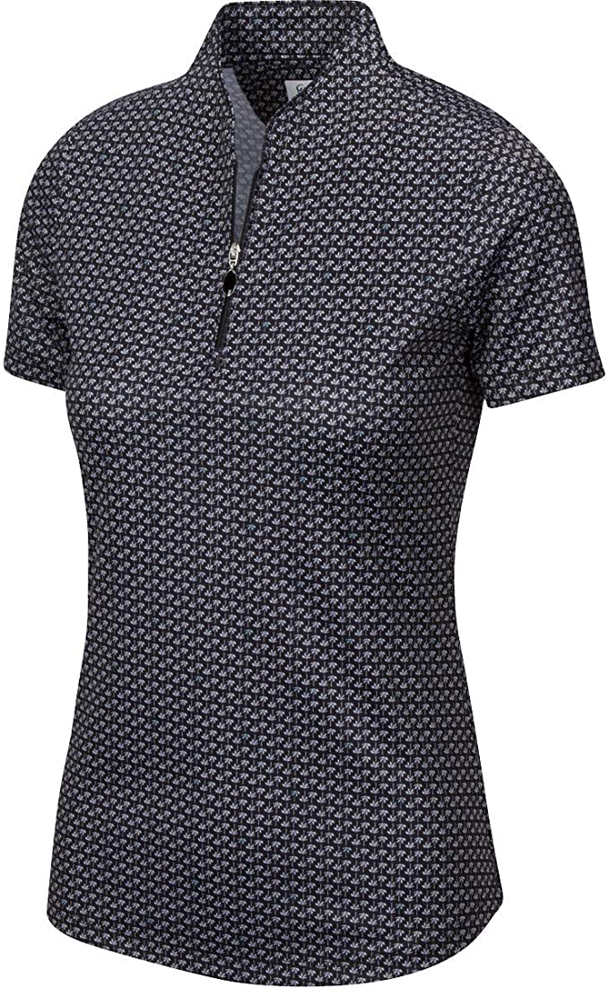 Womens Greg Norman Palm Tree Foulard Golf Polo Shirts