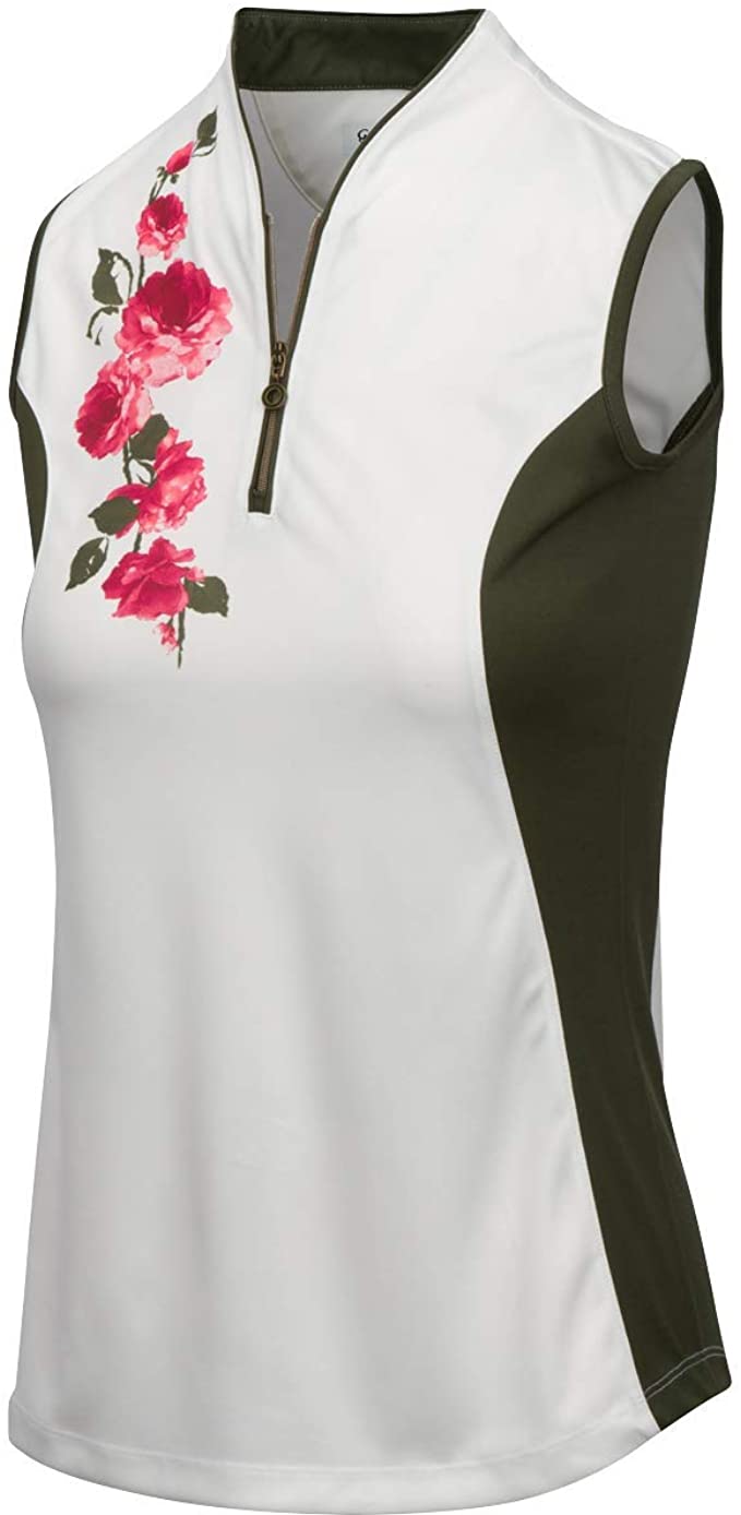 Womens Greg Norman Rosie Zip Golf Polo Shirts