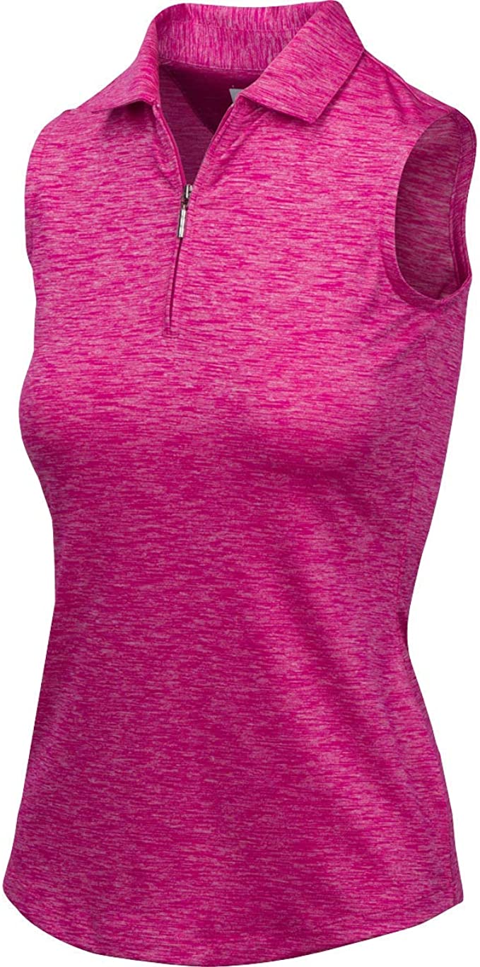 Greg Norman Womens Shimmer Heathered Golf Polo Shirts