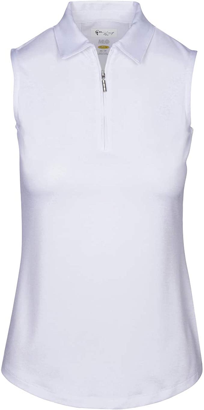 Greg Norman Womens Shimmer Heathered Golf Polo Shirts