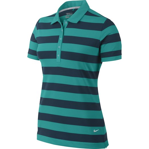 Womens Nike Dri-Fit Bold Stripe Golf Polo Shirts