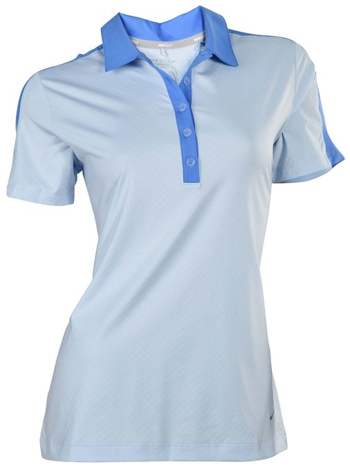 Womens Nike Dri-Fit Dotty Design Stretch Golf Polo Shirts