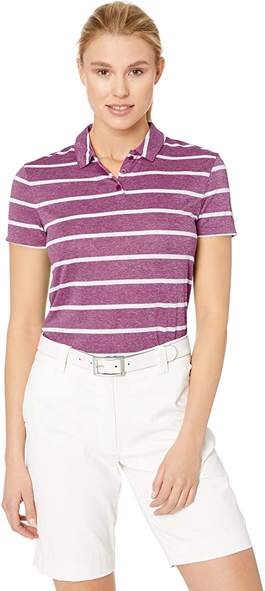 Womens Nike Dri-Fit Striped Golf Polo Shirts