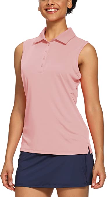 Womens CQC Sleeveless Quick Dry Golf Polo Shirts