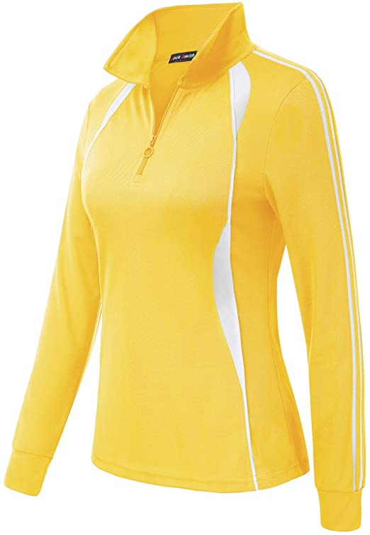 Jack Smith Womens Long Sleeve Moisture Wicking Sport Golf Polo Shirts