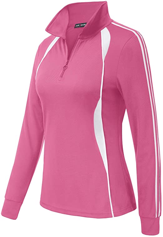 Jack Smith Womens Long Sleeve Moisture Wicking Sport Golf Polo Shirts