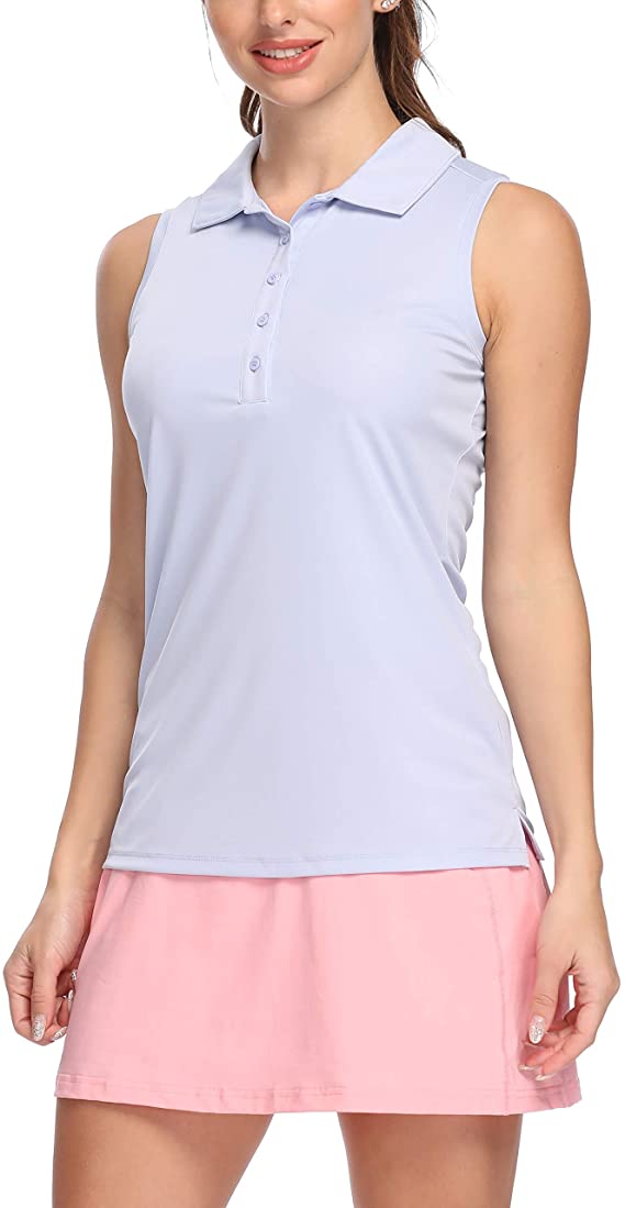 LastFor1 Womens UPF 50+ Quick Dry Golf Polo Shirts