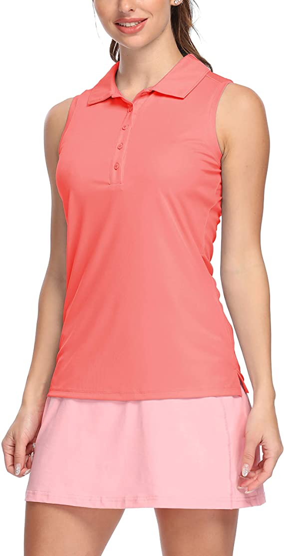 LastFor1 Womens UPF 50+ Quick Dry Golf Polo Shirts