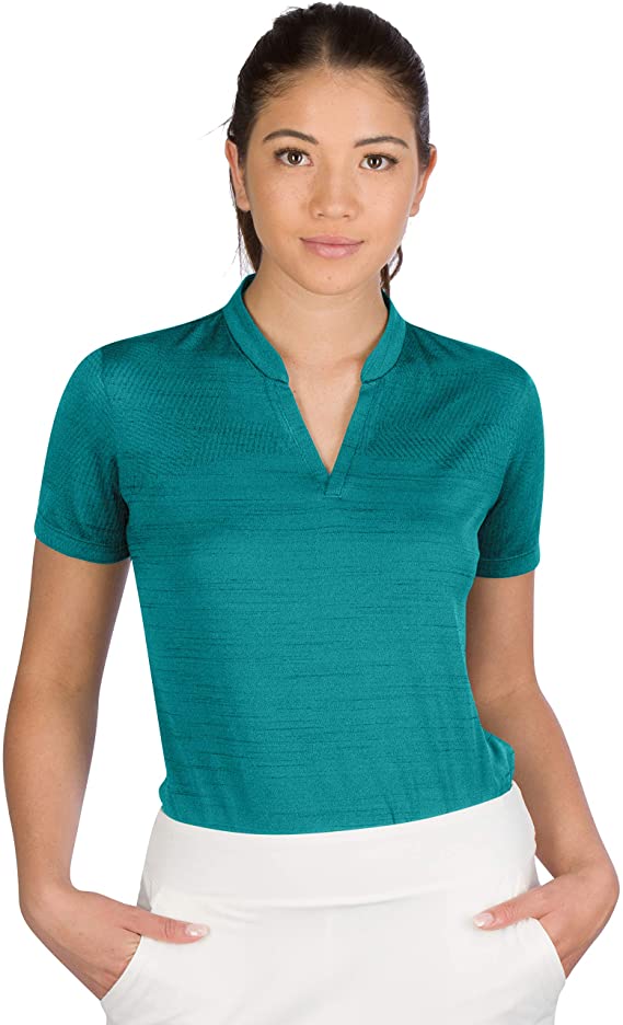 Womens Three Sixty Six Dri-Fit Breathable Compression Golf Polo Shirts