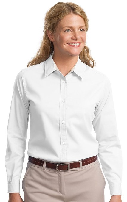 Womens Port Authority Long Sleeve Easy Care Golf Shirts