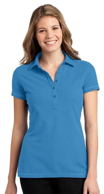 Womens Port Authority Modern 5-Button Wicking Golf Polo Shirts