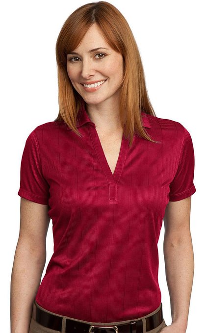 Womens Performance Jacquard Golf Polo Shirts