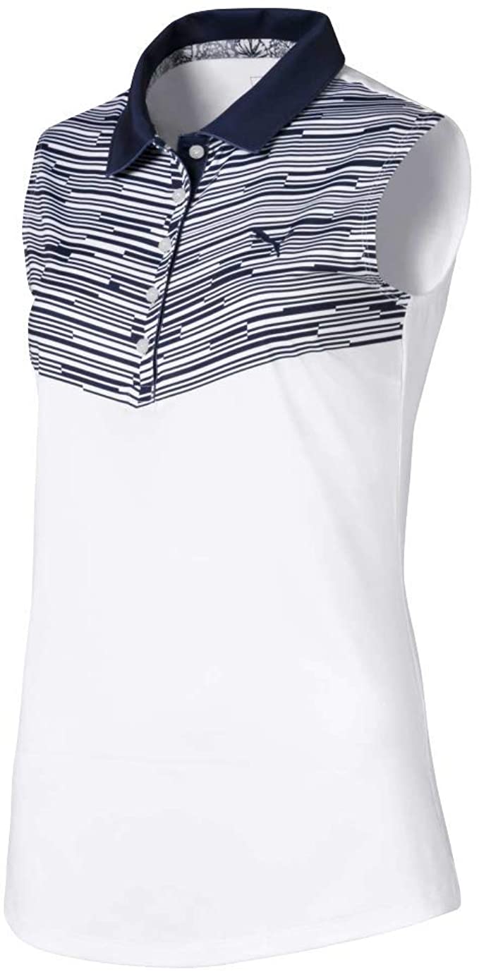 Womens Puma 2019 Chevron Sleeveless Golf Polo Shirts