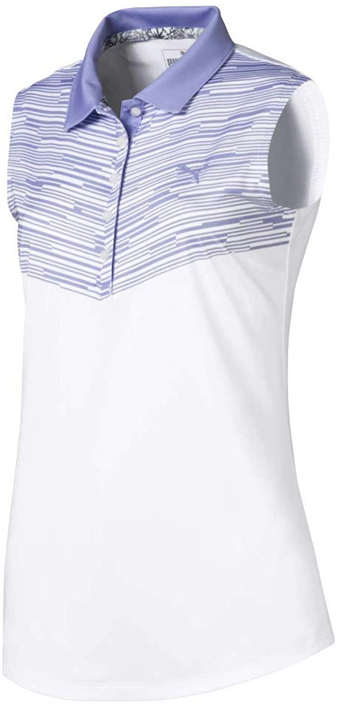 Puma Womens 2019 Chevron Sleeveless Golf Polo Shirts