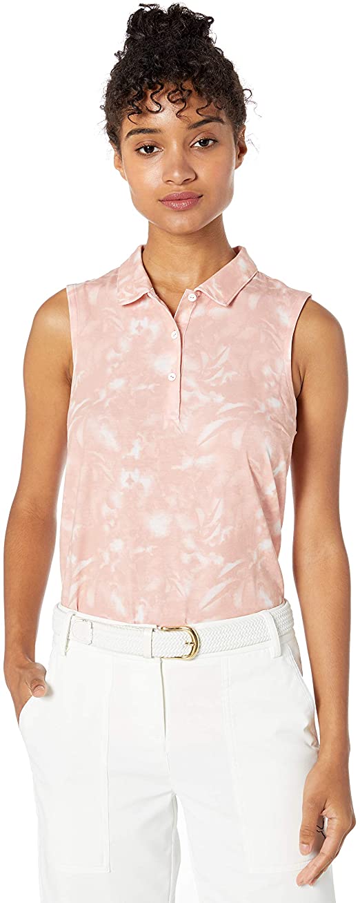 Womens Puma 2019 Flower Sleeveless Golf Polo Shirts