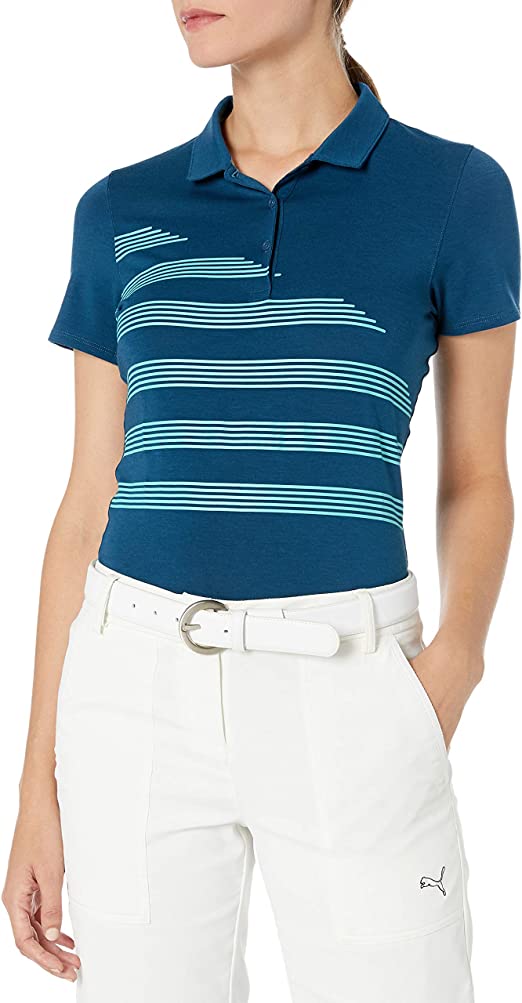 Puma Womens 2019 Step Stripe Golf Polo Shirts
