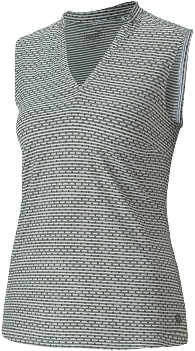 Womens Puma 2020 Cloudspun Speckle Sleeveless Golf Polo Shirts