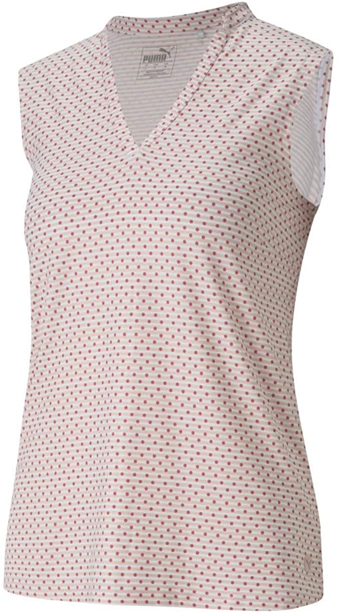 Puma Womens 2020 Cloudspun Speckle Sleeveless Golf Polo Shirts