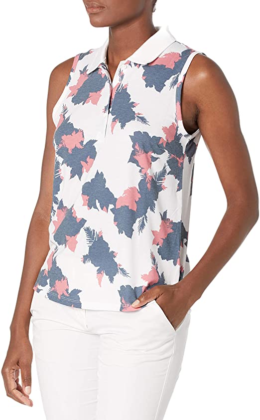 Puma Womens 2020 Floral Sleeveless Golf Polo Shirts