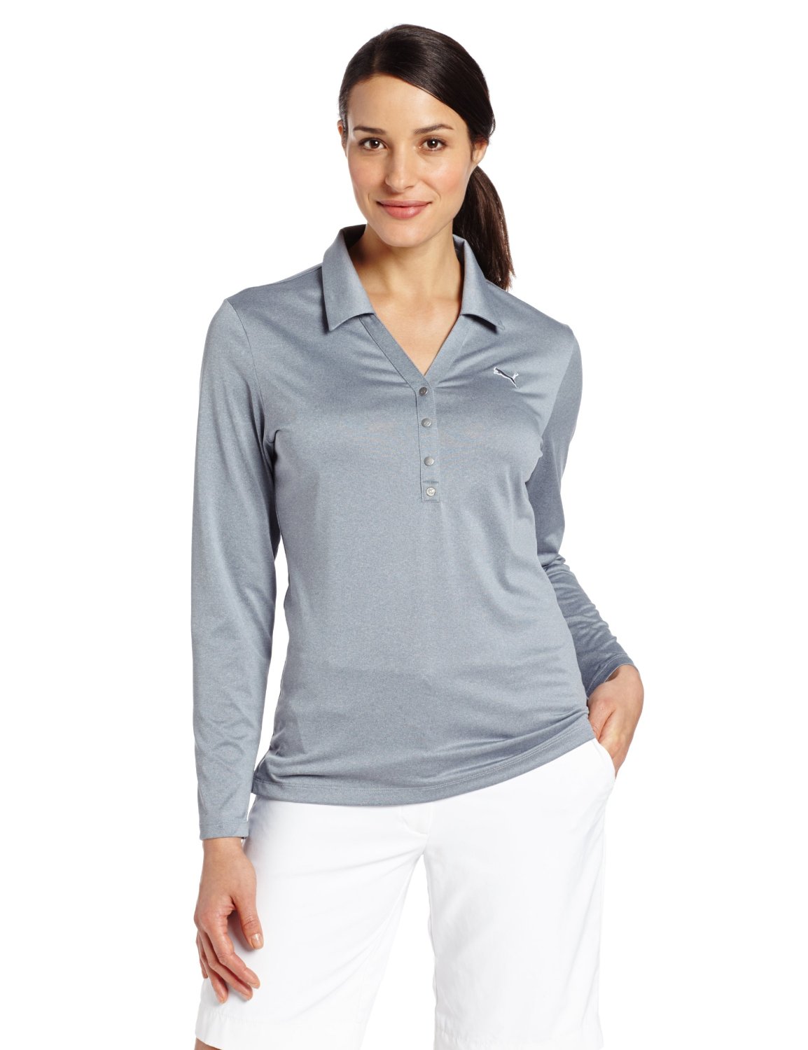 Womens Puma NA Long Sleeve Golf Polo Shirts