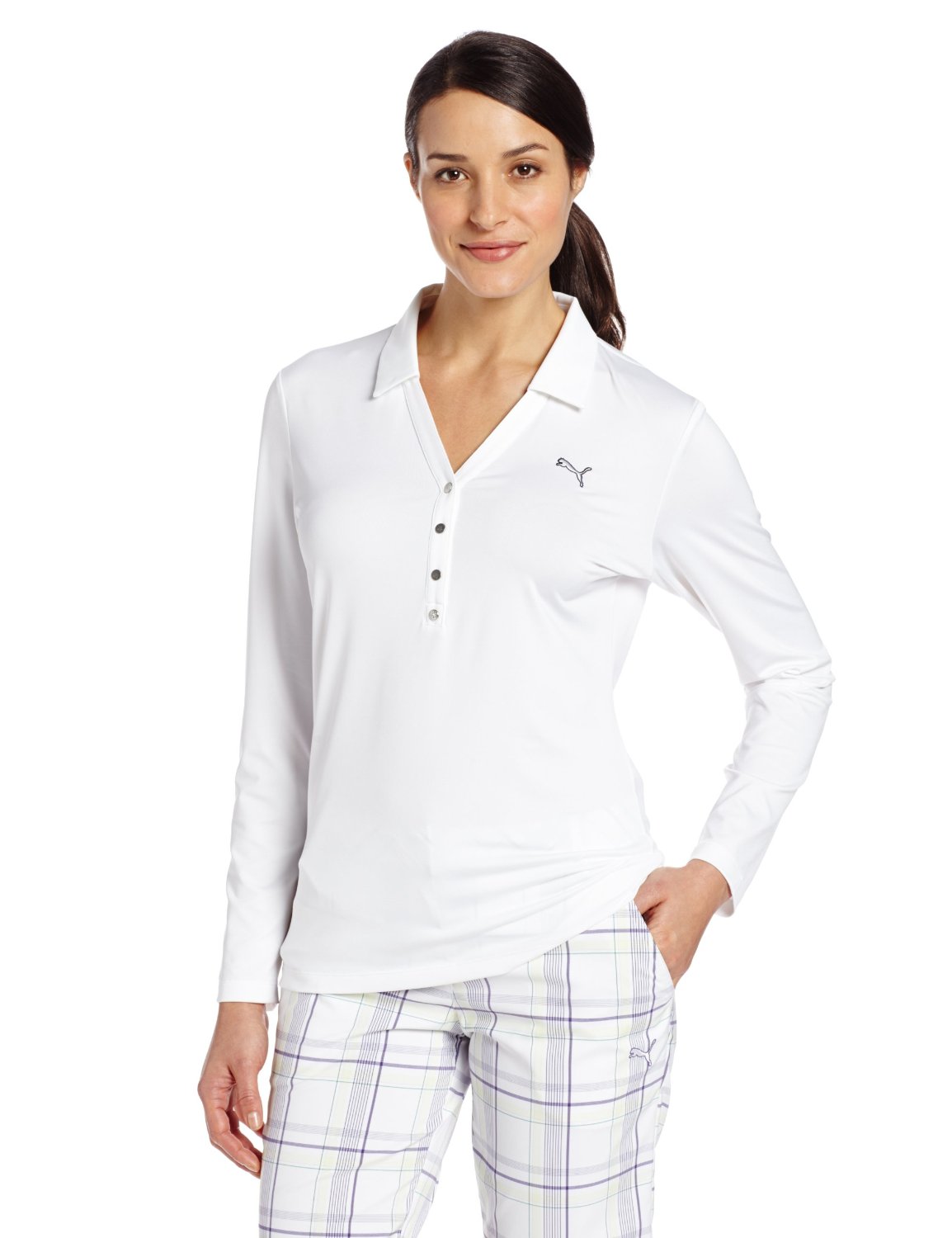 Womens NA Long Sleeve Golf Polo Shirts