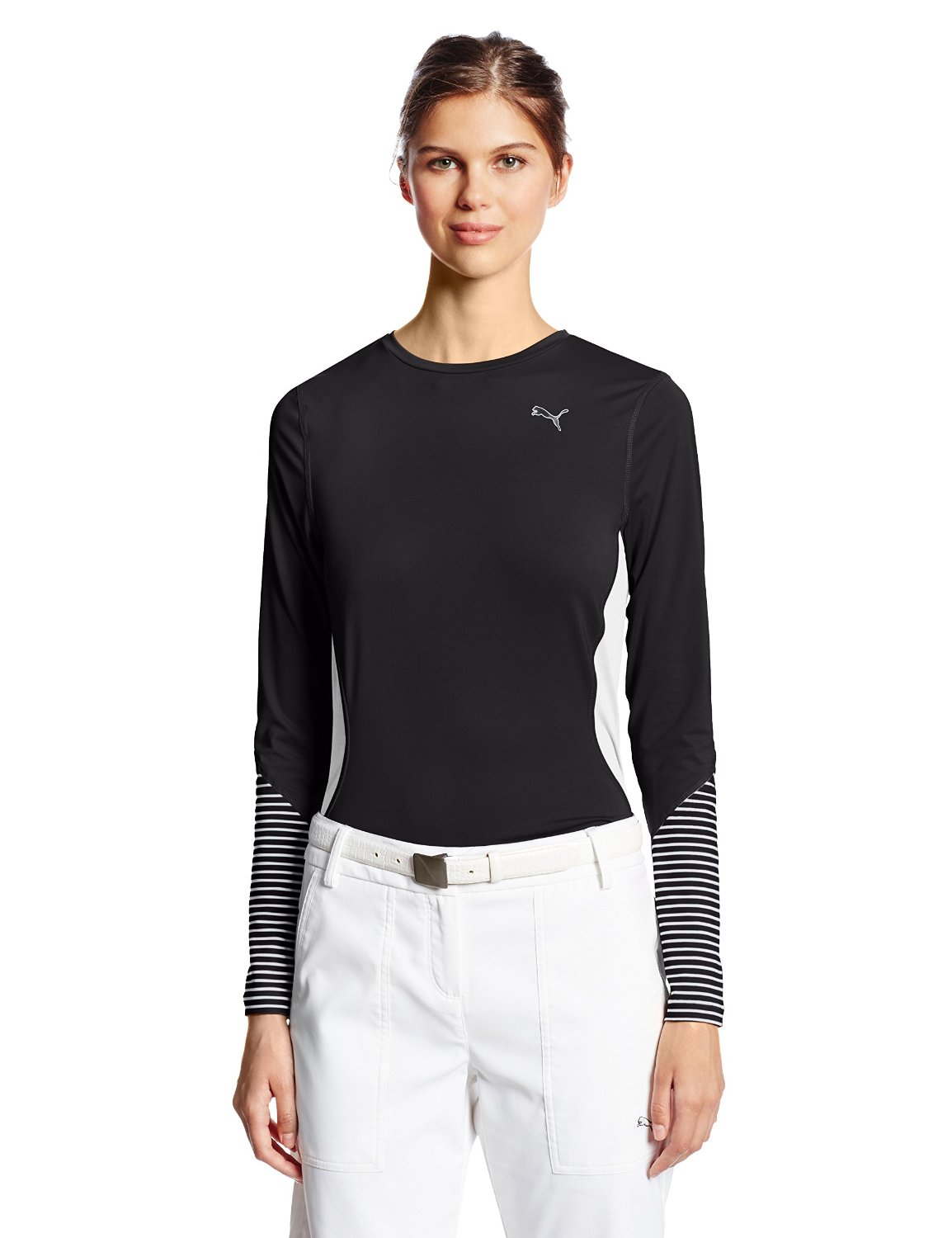 Womens Puma NA Novelty Long Sleeve Golf Polo Tops