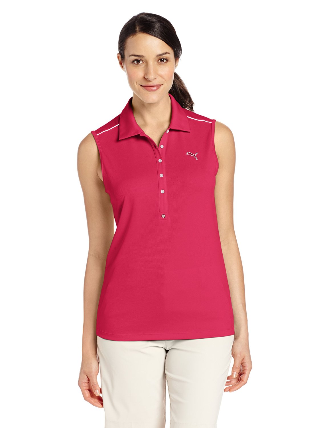 Womens NA Tech Sleeveless Golf Polo Shirts