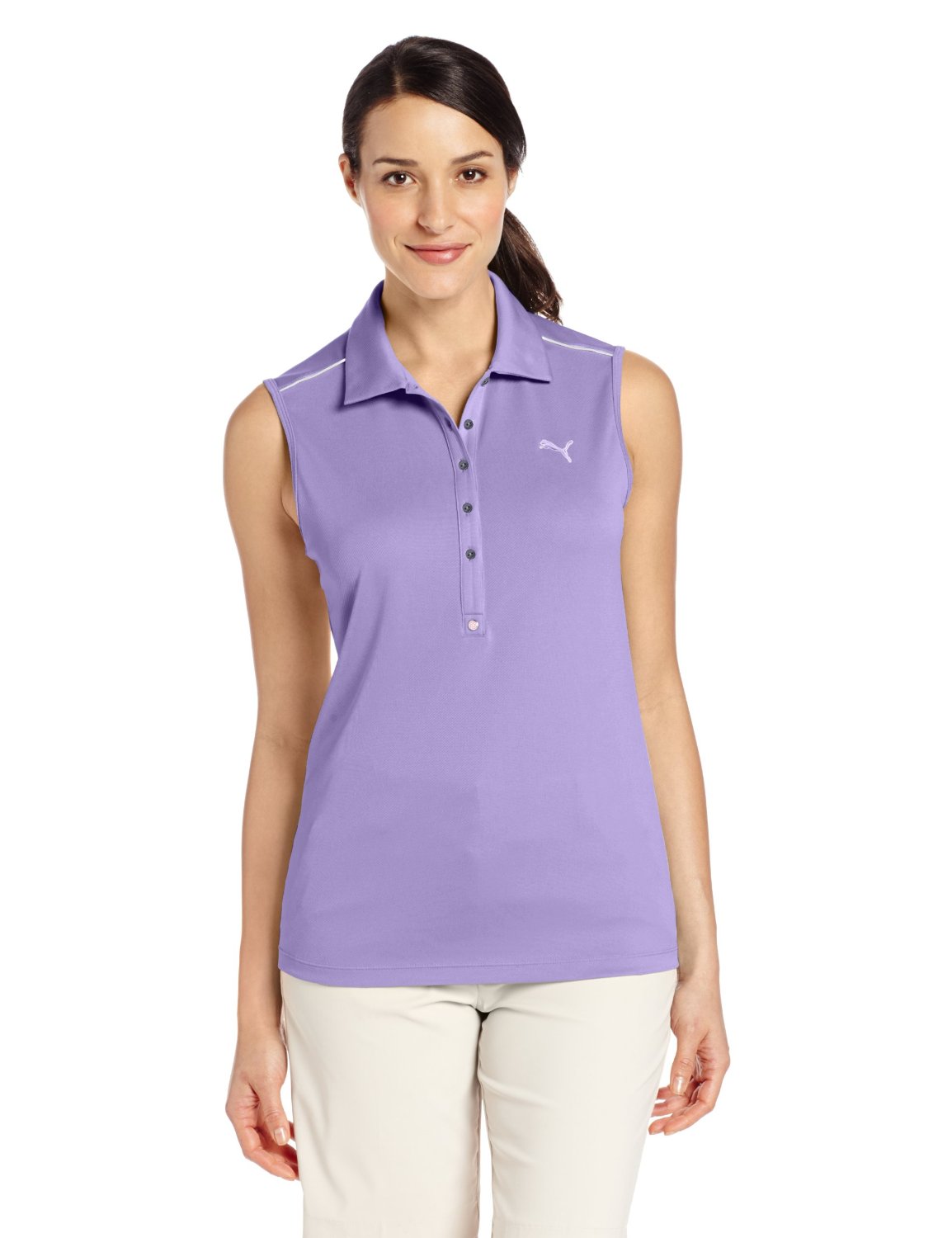 Puma Womens NA Tech Sleeveless Polo Shirts