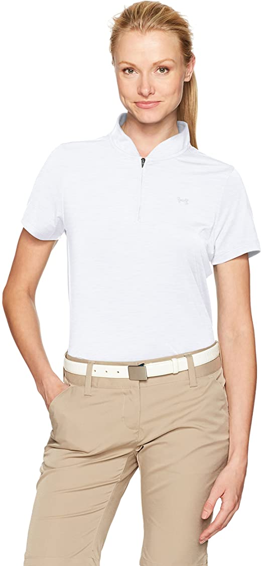 Womens Under Armour Threadborne Zip Golf Polo Shirts