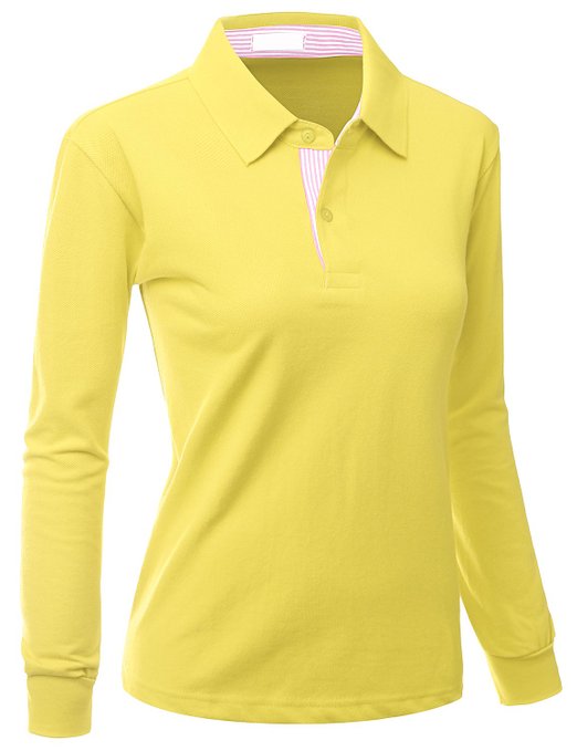 womens long sleeve golf polo