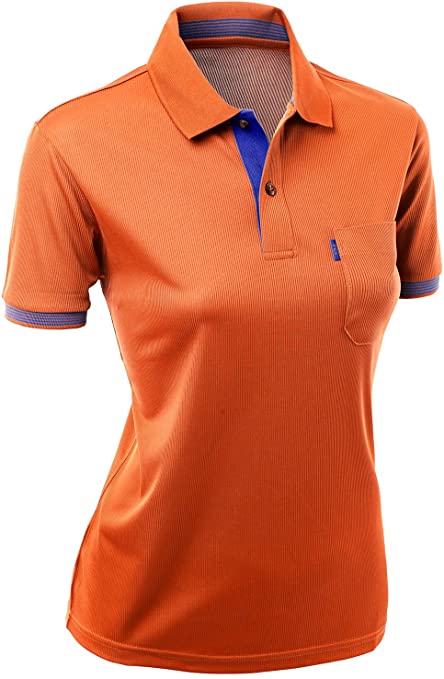 Womens Xpril Casual Collar Functional Adctive Wear Golf Polo Shirts