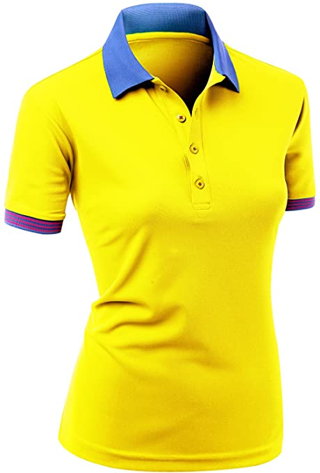 Xpril Womens Casual Collar Functional Active Wear Golf Polo Shirts