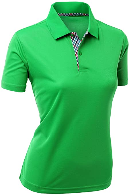 Xpril Womens Casual Collar Functional Active Wear Golf Polo Shirts